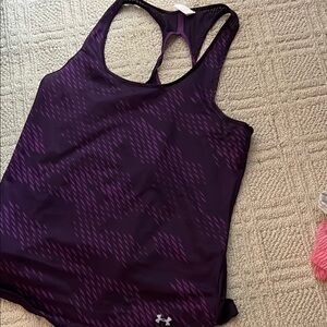 Under Armour Purple Fitted Racerback Tank Top